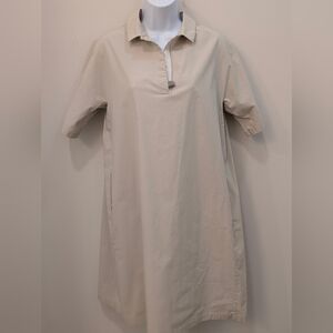 FABIANA FILIPPI Beige Collared Cotton Shirt Dress  XS